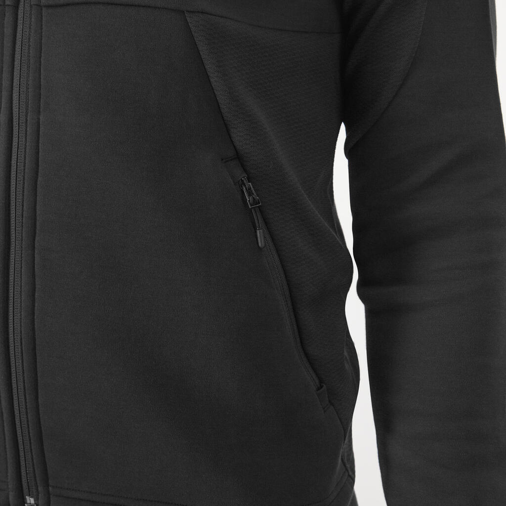 Men's Zip-Up Hoodie Active - Black